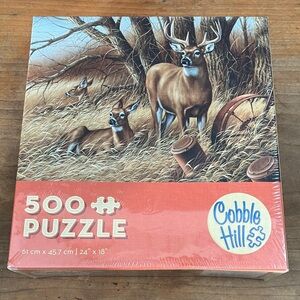 NWT Cobble Hill Deer Scene 500 Piece Puzzle